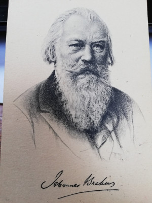 Carte postala Johannes Brahms, necirculata, ed. Stengel, litografie, perfecta foto