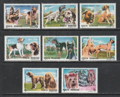 Romania 1990 - #1239 Expozitia Mondiala Canina 8v MNH foto