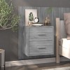 Noptiera perete gri Sonoma 48.5x32.5x80cm PAL suspendata, multifunctionala