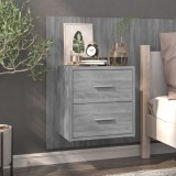 Noptiera perete gri Sonoma 48.5x32.5x80cm PAL suspendata, multifunctionala