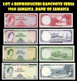 Reproducere 4 bancnote seria 1960 Jamaica,Bank of Jamaica