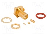 Conector RP-SMA soclu tată 50&Omega; lipire crimpat AMPHENOL RF