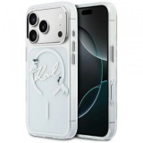 Husa MagSafe pentru Apple iPhone 18 Pro / 17 Pro, Karl Lagerfeld, IML Choupette Karl Script Logo, Transparenta