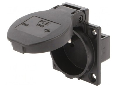Conector Alimentare AC 230V 16A Negru 3 PIN foto