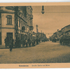 4491 - CONSTANTA, Stefan cel Mare street, Romania - old postcard - unused