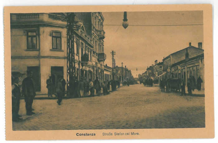 4491 - CONSTANTA, Stefan cel Mare street, Romania - old postcard - unused