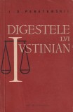 Digestele lui Iustinian carte drept roman I. S. Pereterskii Editura Stiintifica 1958 romana brosata