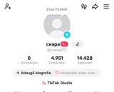 V&acirc;nd cont de tiktok aproape 5k