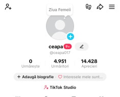 V&acirc;nd cont de tiktok aproape 5k