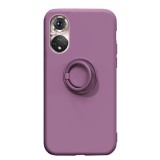 Husa soft liquid compatibila cu huawei nova 9, interior cu piele alcantara, 360&Acirc;&deg; inel rotativ cu magnet auto, liliac