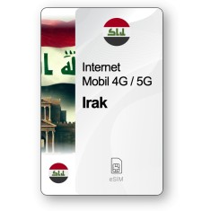 eSIM Internet Irak, valabil 7 zile, trafic 1 GB, Standard