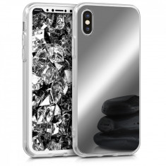 Husa pentru Apple iPhone X / iPhone XS, Silicon, Argintiu, 42510.35