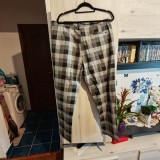 Pantaloni bărbați &icirc;n carouri gri cu negru Shein mărimea XXL &ndash; Stare excelentă