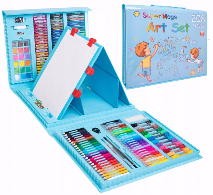 Set pentru Pictura si Desen &quot;LikeSmart Super Mega Art Set&quot;, Cutie pentru Depozitare si Organizare, 208 Piese