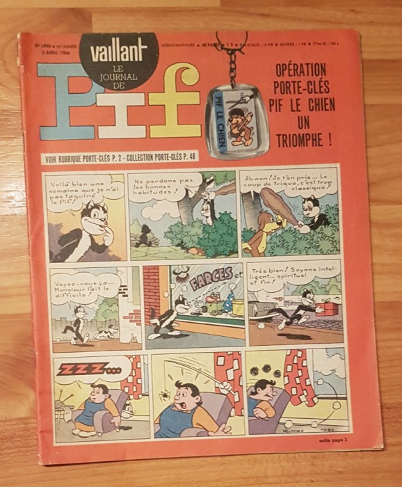 Revista Vaillant le Journal de Pif. Nr. 1090, 6 aprilie 1966