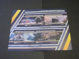 Coliță Filatelică Republica Centrafricană 2017 &ndash; 105 ani de la scufundarea Titanicului ,4 Timbre Obliterate 850F