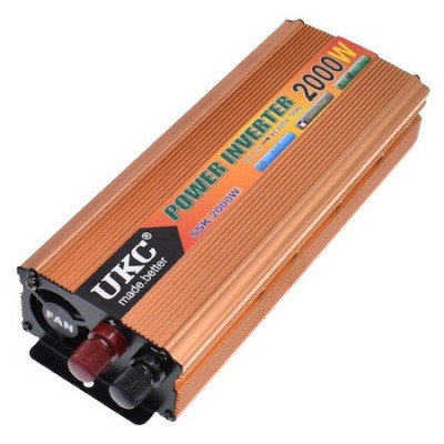 Invertor auto UKC 2000W, 12V-220V cu 2 cabluri incluse foto