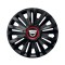 Set 4 capace roti Negre Cu Inel Rosu Royal R14 Compatibil Cu Dacia