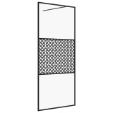 Cumpara ieftin Paravan de dus walk-in negru 115x195 cm sticla ESG transparenta