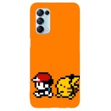 Husa compatibila cu Oppo A53 model Ash and Pikachiu Pokemon, Silicon, TPU, Viceversa, Transparent, Carcasa