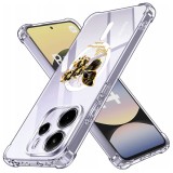 Husa antisoc pentru xiaomi redmi note 14 4g (standard) - airbag magsafe, col&Egrave;uri ranforsate- butterfly auriu