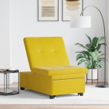 vidaXL Canapea extensibilă 3 &icirc;n 1 design extensibil galben din catifea