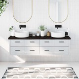 Cumpara ieftin Blat de baie, maro &icirc;nchis, 180x40x(2-6) cm, lemn masiv tratat