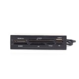 CARD READER intern GEMBIRD, interfata USB 2.0, citeste/scrie: SD, microSD, MMC, MS, XD, M2, CF; metalic, black &amp;quot;FDI2-ALLIN1-02-B&amp;quot; (timbru ve