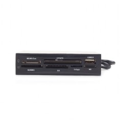 CARD READER intern GEMBIRD, interfata USB 2.0, citeste/scrie: SD, microSD, MMC, MS, XD, M2, CF; metalic, black &amp;quot;FDI2-ALLIN1-02-B&amp;quot; (timbru ve