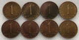 P3. AUSTRIA lot set 1 SCHILLING 1961 1970 1973 1976 1977 1978 1979 1980 **