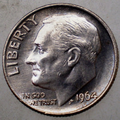 7.437 USA SUA ROOSEVELT DIME 1964 XF/AUNC ARGINT