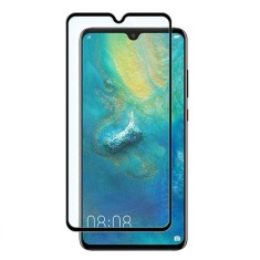 Folie de sticla FULL GLUE pentru Huawei MATE 20, GloMax 5D Negru ,lipici pe toata suprafata