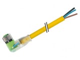Cablu Conectare M8 3 PIN Unghi 7.5m 30VAC 4A PUR