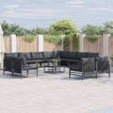 vidaXL Set de canapele pentru grădină 12 pcs Antracit Oțel