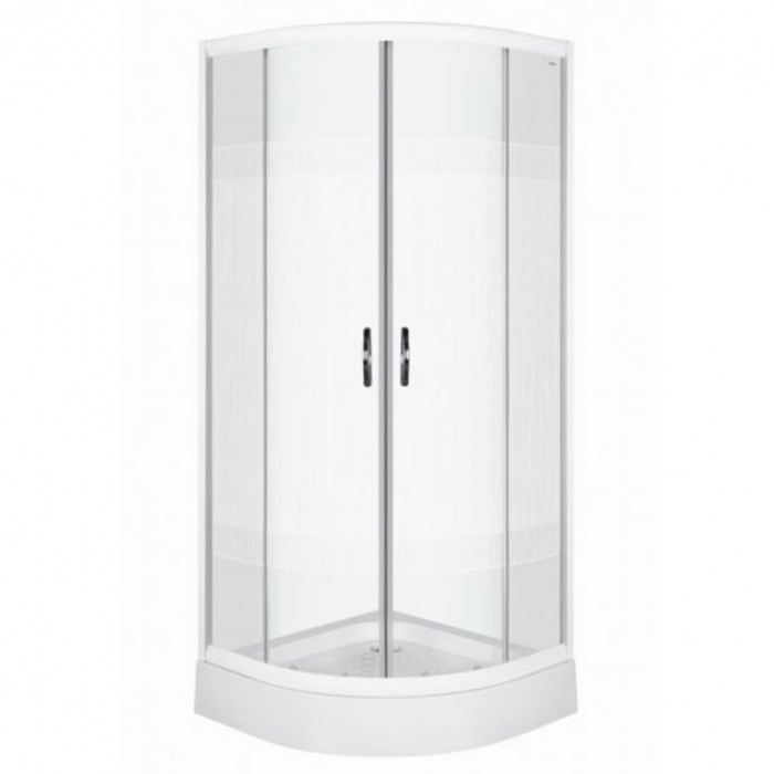 XENIA80 Cabină de duș curbată XENIA, dimensiuni 80x80x195 cm