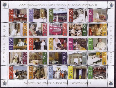 POLONIA 2003 PAPA IOAN PAUL II 25 ANI DE PONTIFICAT EMISIUNE COMUNA CU VATICAN foto