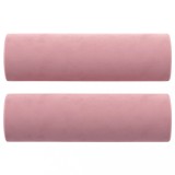 Cumpara ieftin Perne decorative, 2 buc., roz, &Oslash;15x50 cm, catifea