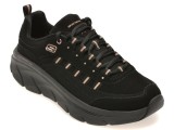 Pantofi sport SKECHERS negri, D LUX WALKER 2.0, din piele ecologica