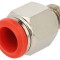 Racord push-in simplu alamă nichelată 1/4&quot;
