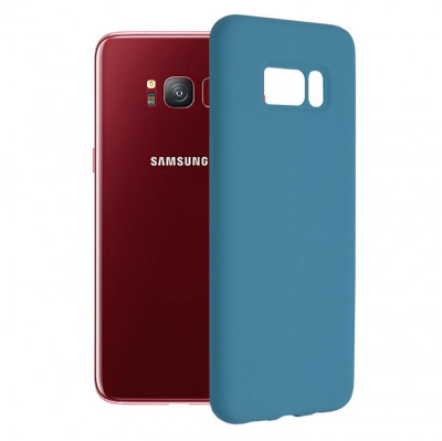 Husa pentru Samsung Galaxy S8, Techsuit Soft Edge Silicone, Denim Blue foto