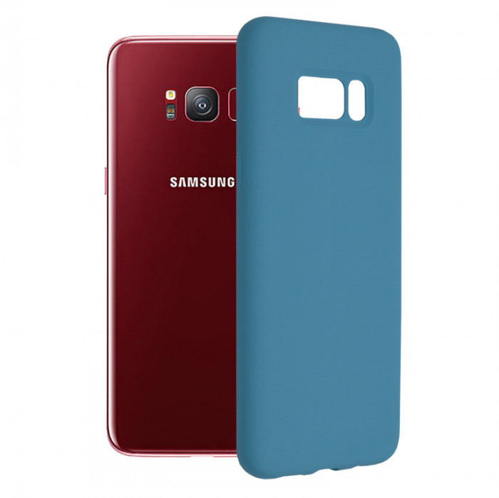 Husa pentru Samsung Galaxy S8, Techsuit Soft Edge Silicone, Denim Blue