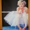 F79-MARILYN MONROE- Tablou Aplica foto ulei pe panza spate catifea stare buna.