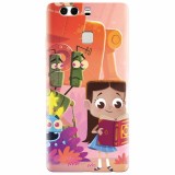 Husa silicon pentru Huawei P9, Children Kids Robots Illustration Colorful K