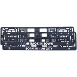 Set 2 bucati suport numar inmatriculare personalizat BMW M CITY