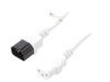 Cablu Alimentare IEC C13-C14 3m Alb 10A 250V, Goobay