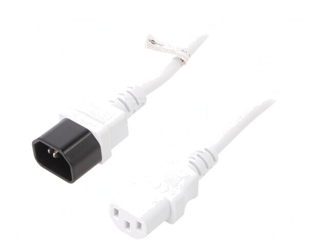 Cablu Alimentare IEC C13-C14 3m Alb 10A 250V
