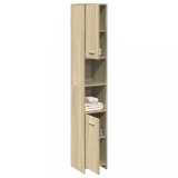 VidaXL Dulap de baie, stejar sonoma, 30x30x183,5 cm, PAL