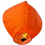 Lampion zburator, hartie biodegradabila, Portocaliu