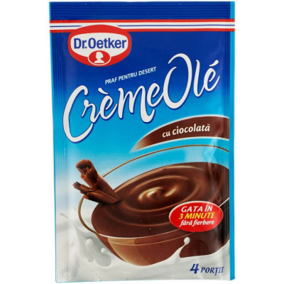 Creme Desert Ole Dr. Oetker, 84 g, Aroma Ciocolata, Creme pentru Desert Dr Oetker cu Ciocolata, Creme Ole cu Ciocolata pentru Desert, Praf pentru Dese foto