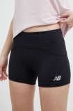 New Balance pantaloni scurți de alergare Accelerate Pacer culoarea negru, neted, medium waist